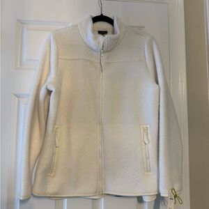 Cozy Talbots size large NWT (but came off) White Fleece Jacket